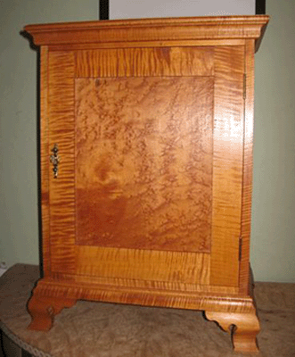 Tiger Maple Spice Cabinet